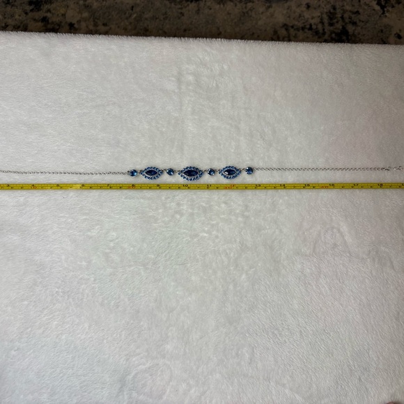 Monet Blue and Silver Gemstone Necklace - Picture 10 of 10